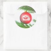 Kanadische Weihnachtsbaumdekoration Runder Aufkleber (Tasche)