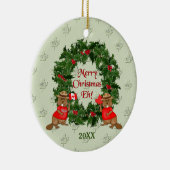 Kanadische Weihnachtsdekoration Keramik Ornament (Rechts)