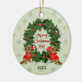 Kanadische Weihnachtsdekoration Keramik Ornament (Links)