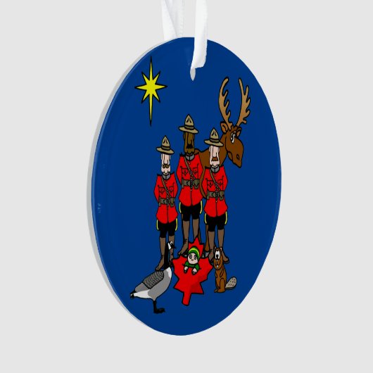 Kanadische Weihnachtskrippen Ornament (Vorderseite)