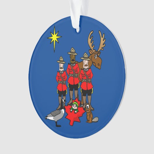 Kanadische Weihnachtskrippen Ornament (Vorderseite)