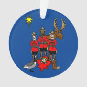 Kanadische Weihnachtskrippen Ornament (Vorderseite)