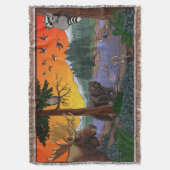 Kanadische Wildlife Kid's Art Throw Blankets Decke (Vorderseite Vertikal)
