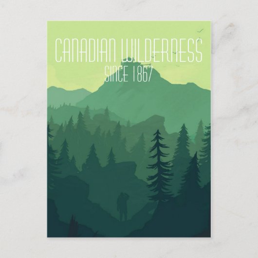 Kanadische Wildnis Postkarte (Vorderseite)