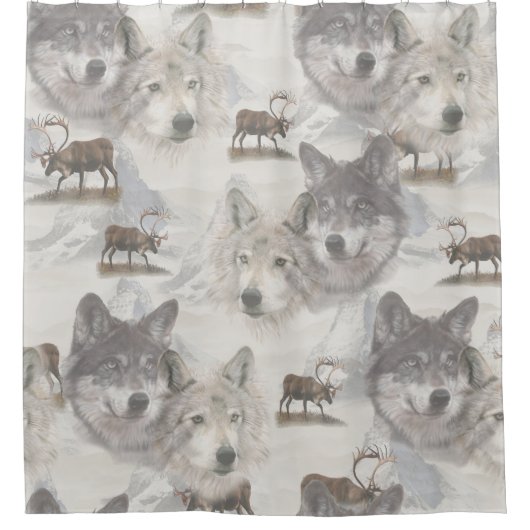 Kanadische Wildtiere Duschvorhang (Vorderseite)