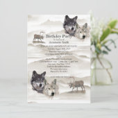 Kanadische Wildtiere Einladung (Stehend Vorderseite)