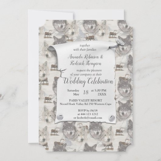 Kanadische Wildtiere Einladung (Vorderseite)