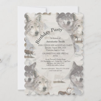 Kanadische Wildtiere Einladung