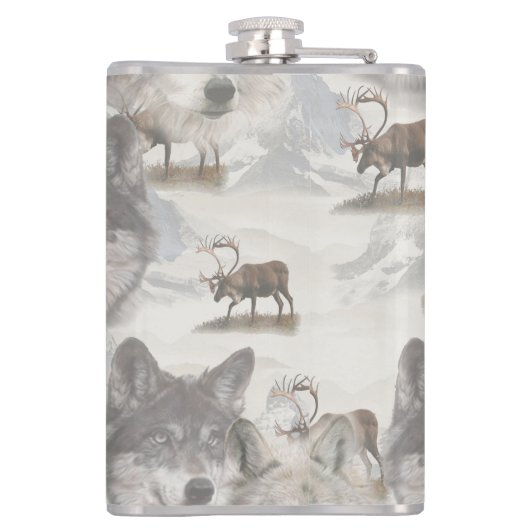 Kanadische Wildtiere Flachmann (Rückseite)