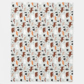 Kanadische Wildtiere Muster Elche Bären Fox Wolf Fleecedecke (Vorderseite)