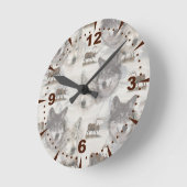 Kanadische Wildtiere Runde Wanduhr (Winkel)
