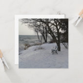 Kanadische Winterbank im Schnee Karte (Vorderseite/Rückseite Beispiel)