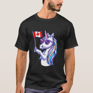 Kanadische Wurzeln Einhorn Kanada Ahornblatt Kanad T-Shirt