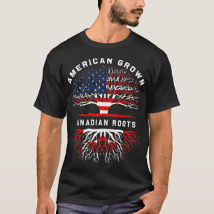 Kanadische Wurzeln, in Amerika gewachsen, Familien T-Shirt