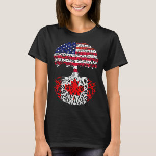 Kanadische Wurzeln, in Amerika gewachsen Kanada-Fl T-Shirt