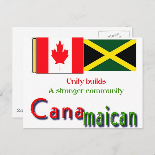 Kanadische Wurzeln Postkarte (Vorne/Hinten)