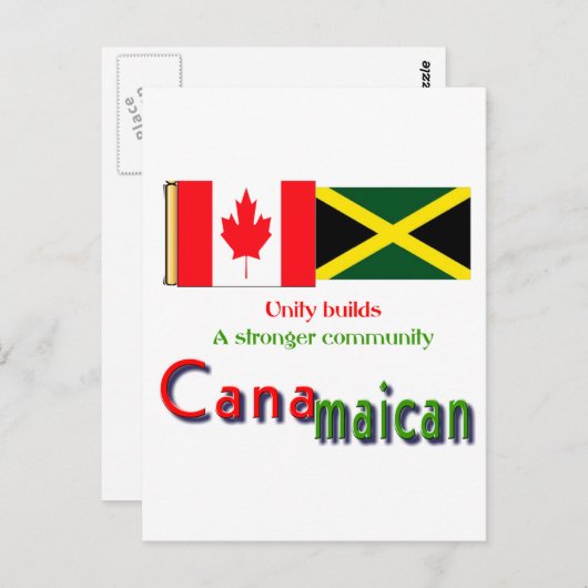 Kanadische Wurzeln Postkarte (Vorne/Hinten)