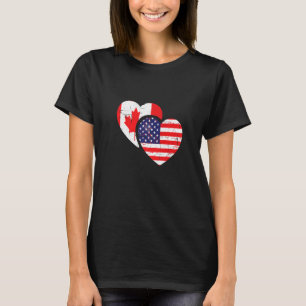 Kanadische Wurzeln zwei Nationen in einem menschli T-Shirt