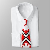 Kanadischer Ahorn auf Schwarz-weißem Rot Krawatte (Gebunden)