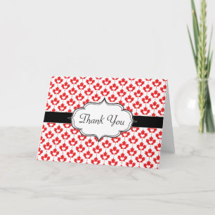 Kanadischer Ahorn-Leaf am kanadischen Tag und Herz Dankeskarte