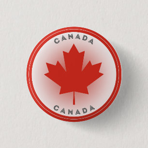 Kanadischer Ahornblatt-Kreis Button