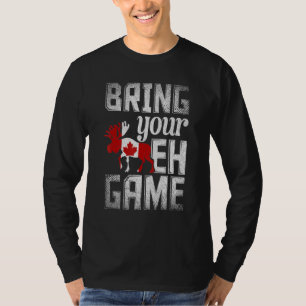 Kanadischer Ahornleaf bringt Eh Game Canad mit T-Shirt