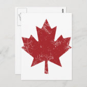 Kanadischer Ahornleaf (gestört) Postkarte (Vorne/Hinten)