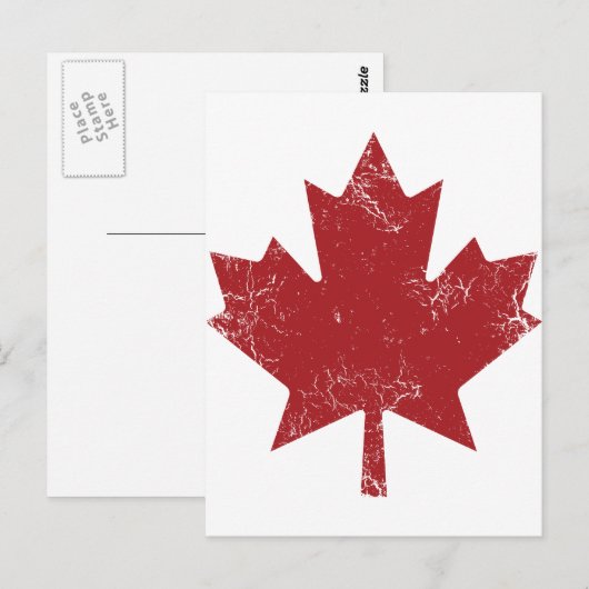 Kanadischer Ahornleaf (gestört) Postkarte (Vorne/Hinten)