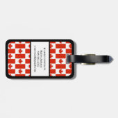 kanadischer Ahornleaf Kanadischer Flaggenname Gepäckanhänger (Rückseite horizontal)