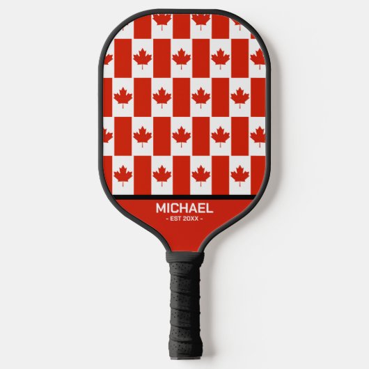 kanadischer Ahornleaf Kanadischer Flaggenname Pickleball Schläger (Vorderseite)