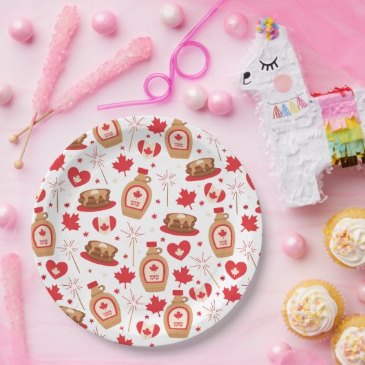 Kanadischer Ahornsirup Pappteller (Party)