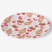 Kanadischer Ahornsirup Pappteller (Schrägansicht)