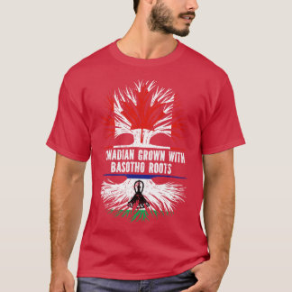 Kanadischer Anbau mit Basotho Roots Canada Flag T-Shirt