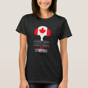 Kanadischer Anbau mit jemenitischer Wurzelflagge T-Shirt