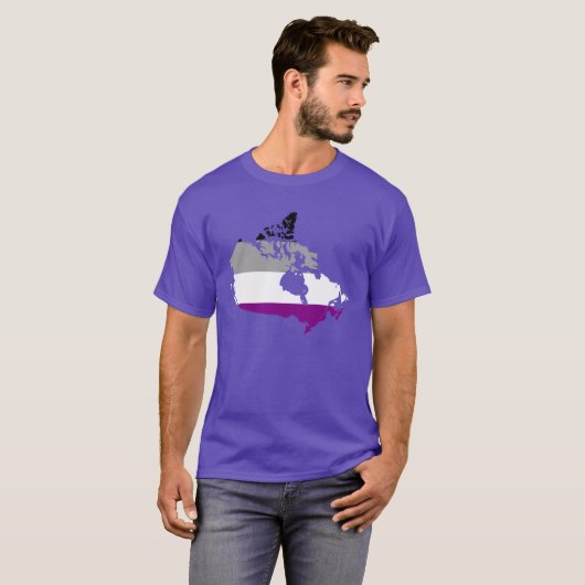 Kanadischer Asexualität Stolz Karte T - Shirt (Vorne ganz)