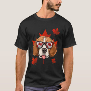 Kanadischer Beagle Ahornbaum Leaf Kanada Flaggende T-Shirt