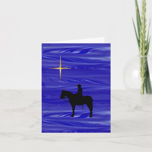 Kanadischer Berg auf Pferdeweihnachtskarte Karte (Vorderseite)