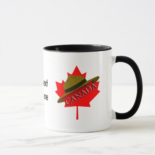 Kanadischer Berghut auf Red Maple Leaf Tasse (Rechts)