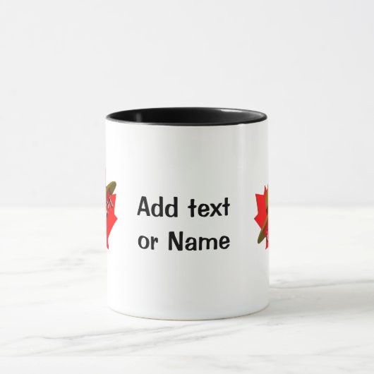Kanadischer Berghut auf Red Maple Leaf Tasse (Zentrum)