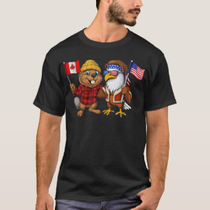 Kanadischer Biber Amerikanischer Adler T-Shirt