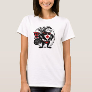 Kanadischer Biber Holzfäller Buffalo Kariert T-Shirt