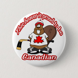 Kanadischer Biber-Knopf Button