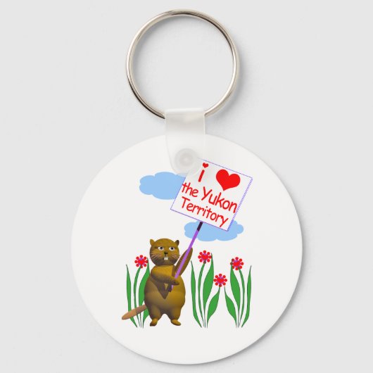 Kanadischer Biber Lieben des Yukon Schlüsselanhänger (Vorderseite)