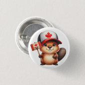 Kanadischer Biber Nie 51 Button (Vorne & Hinten)