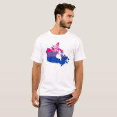 Kanadischer Bisexualität Stolz Karte T - Shirt (Vorne ganz)