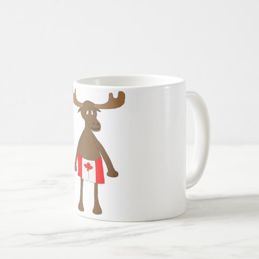 Kanadischer Boxer-kurze Elche Kaffeetasse (VorderseiteRechts)