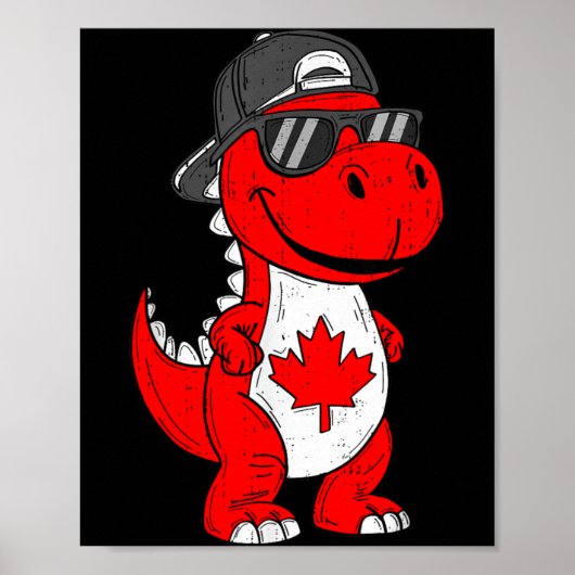 Kanadischer Dinosaurier Trex Ahornblatt Kanada Jun Poster (Vorne)
