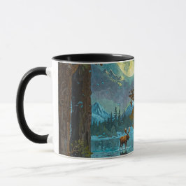 Kanadischer Elch & Wintermond Tasse