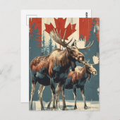 Kanadischer Elchschwanz Postkarte (Vorne/Hinten)