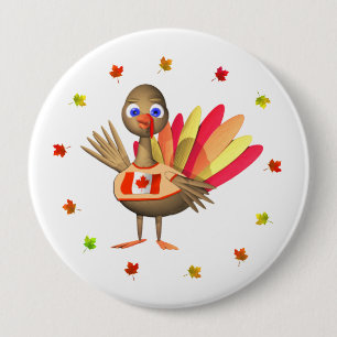 Kanadischer Erntedank Baby Türkei Button